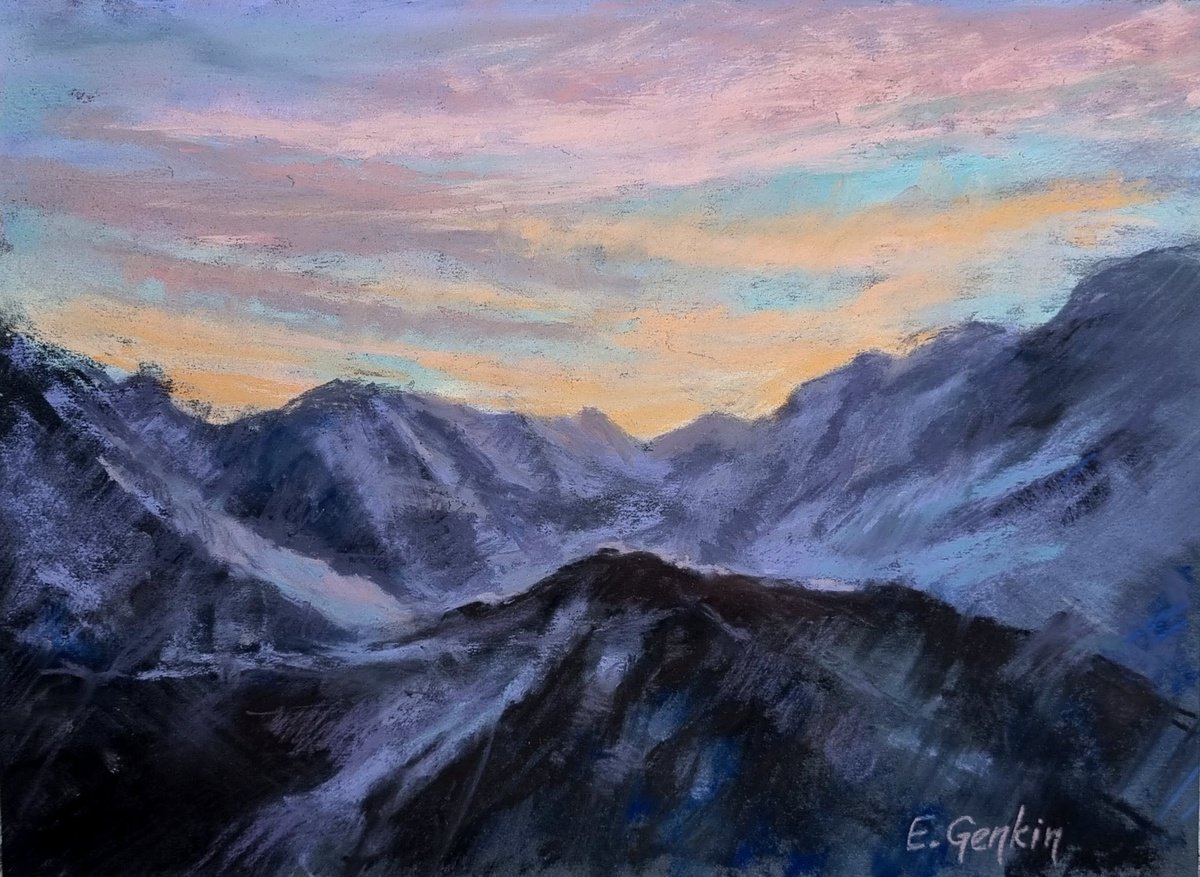 Alpine Sunset by Elena Genkin