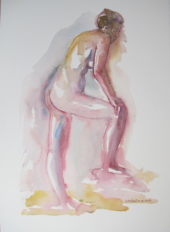 Standing female nude