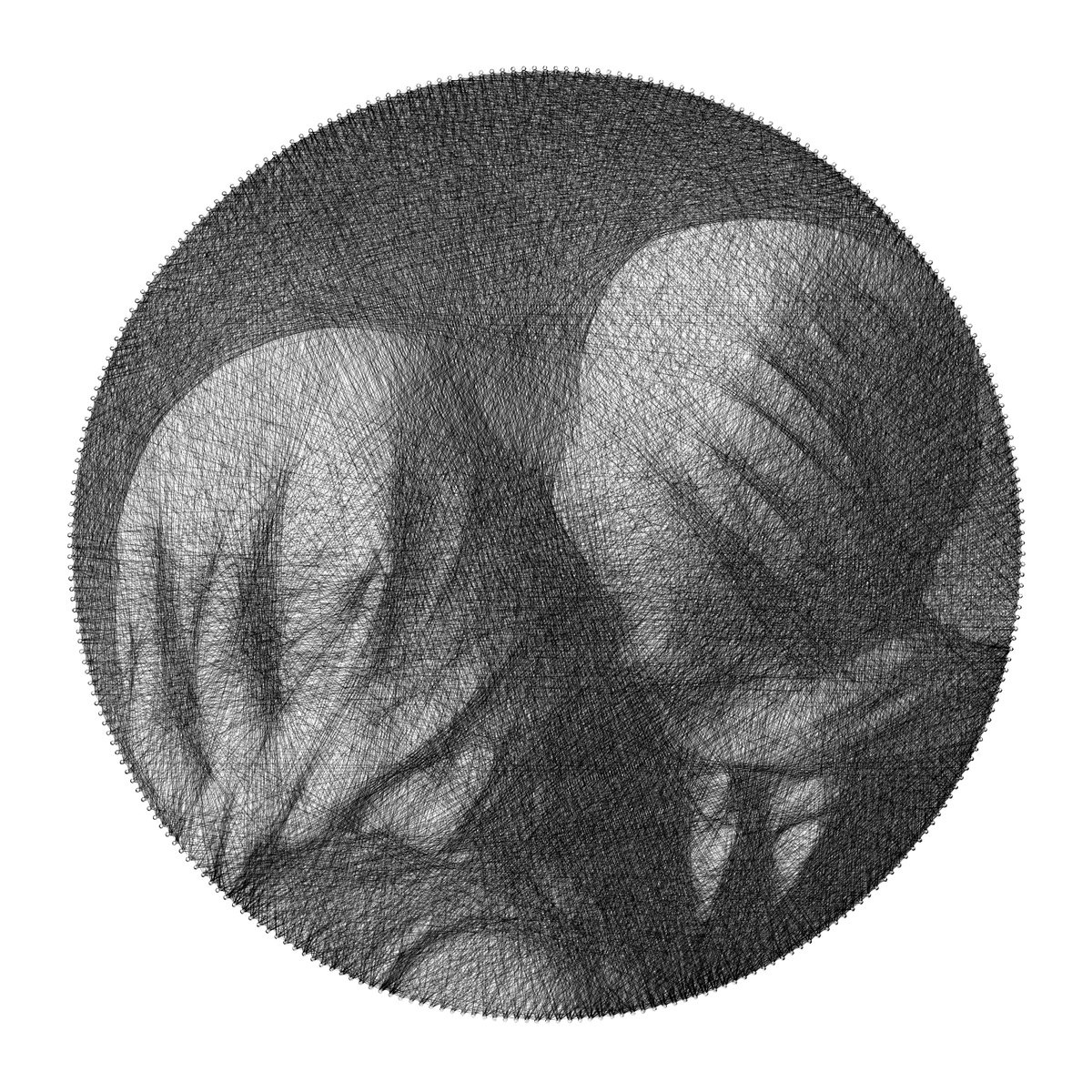 Surrealistic Portrait Sculpture By Andrey Saharov, 30 X 30, The Lovers, Original Artwork