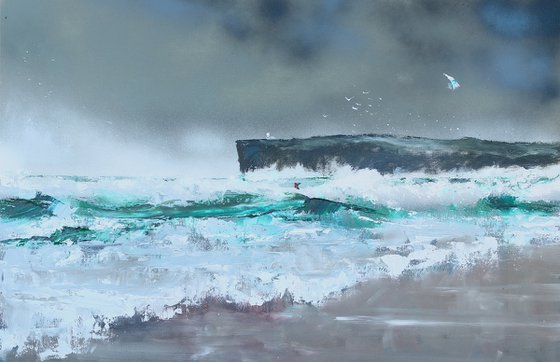 Lone Kite Surfer