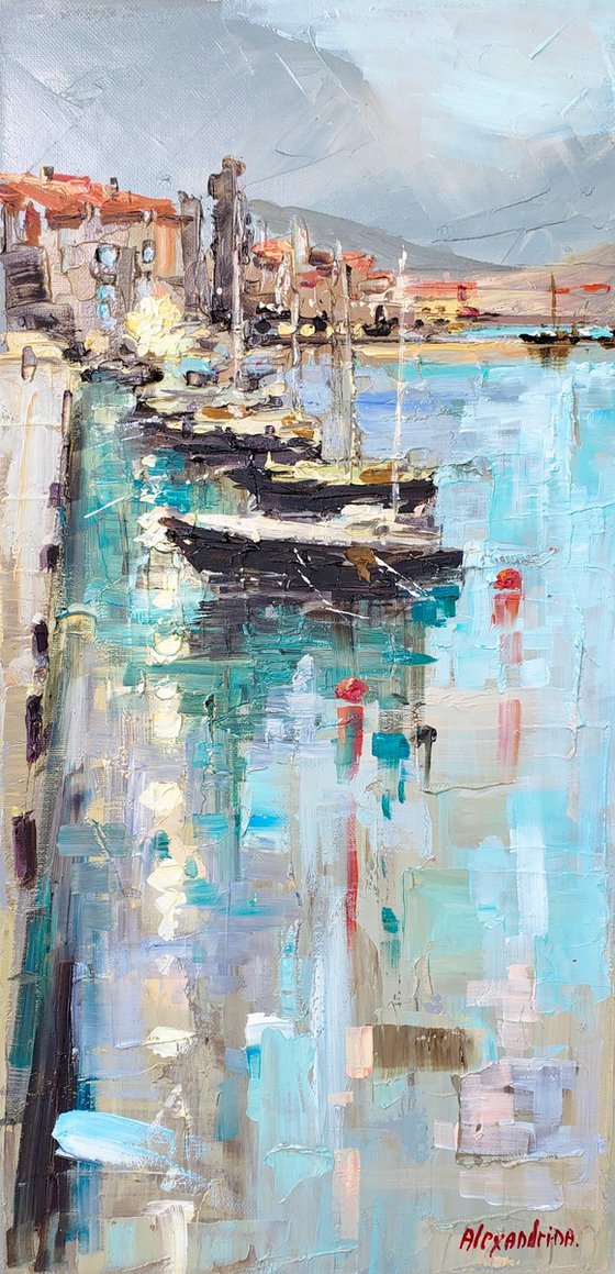 Evening. Boats.
