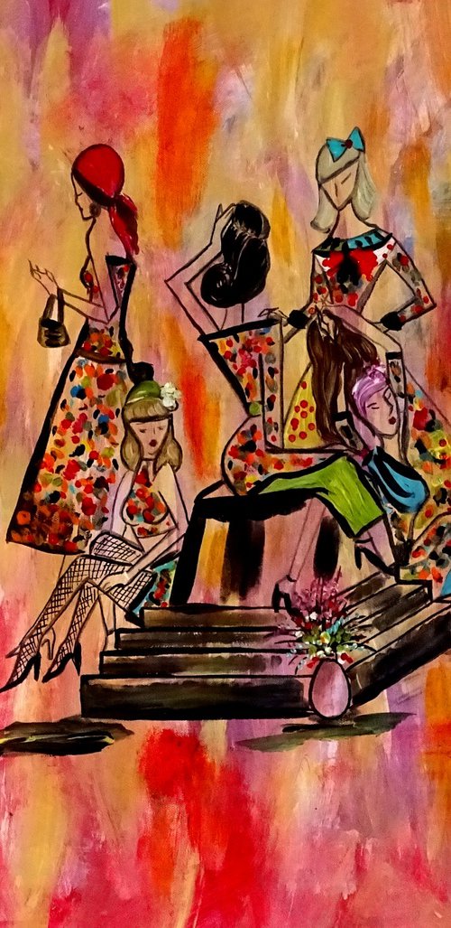 High society ladies by Conrad  Bloemers