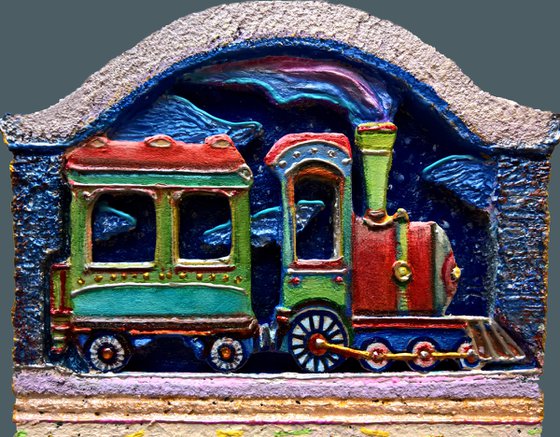 #STAYHOME 8, TRAINS - ( 30 x 17 x 4 cm )