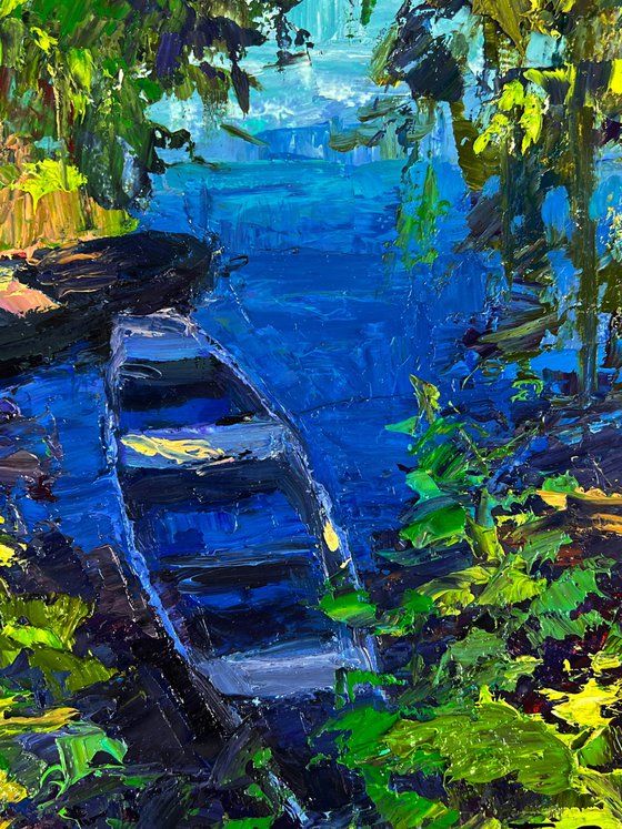 Boats on a Summer Lake