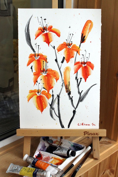 Liliana Flowers Original Watercolor Painting I Artfinder