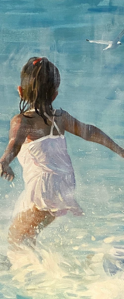 Happy Beach Girl by Paul Cheng