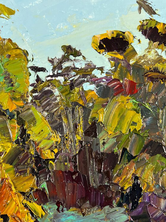 Sunflowers Bowed Down
