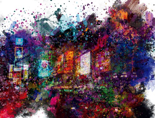 Gotas de color, Times square 2/original artwork by Javier Diaz