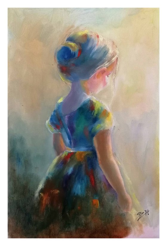 Girl facing the sunlight