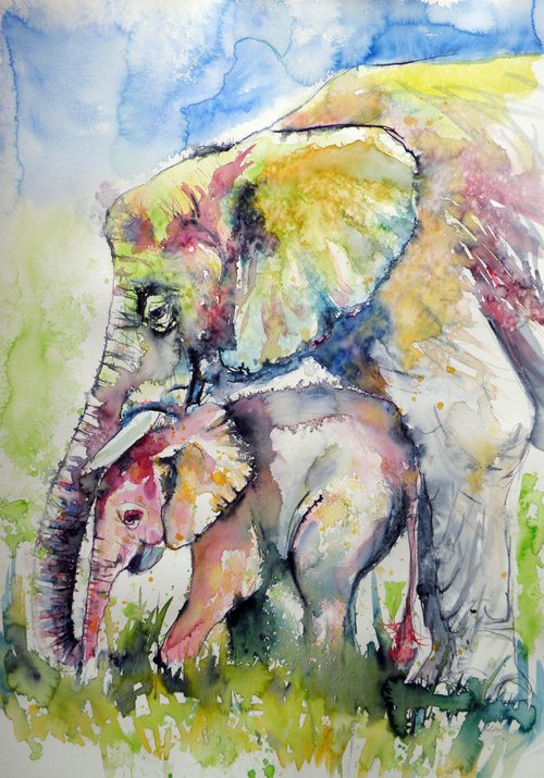 Elephants in love by Kovács Anna Brigitta