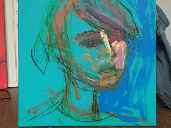 portrait of a boy 50x50cm.