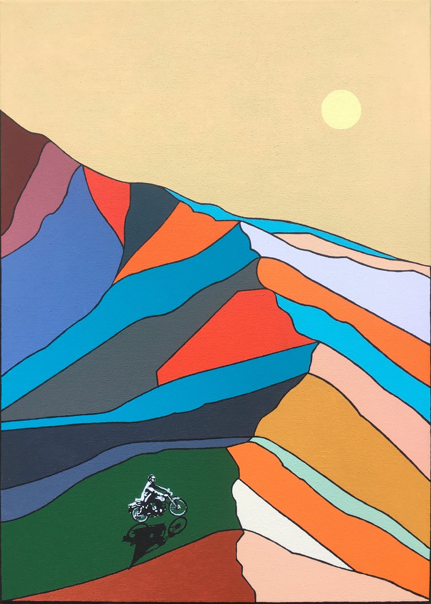 Patchwork mountains | 27,6x19,7 (70x50 cm) by Kosta Morr