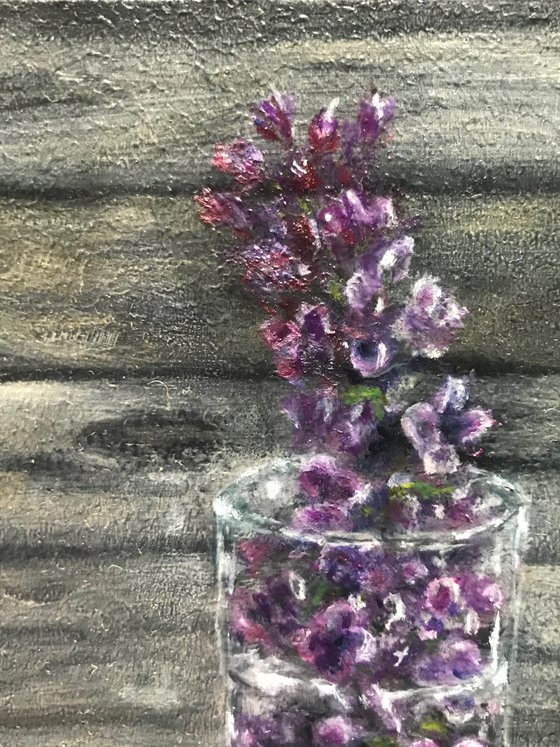 Lilac in a glass Still-Life's collection of miniatures