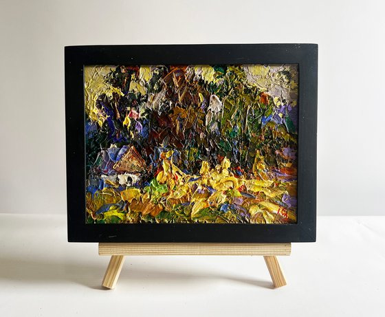 Corn fields in the village