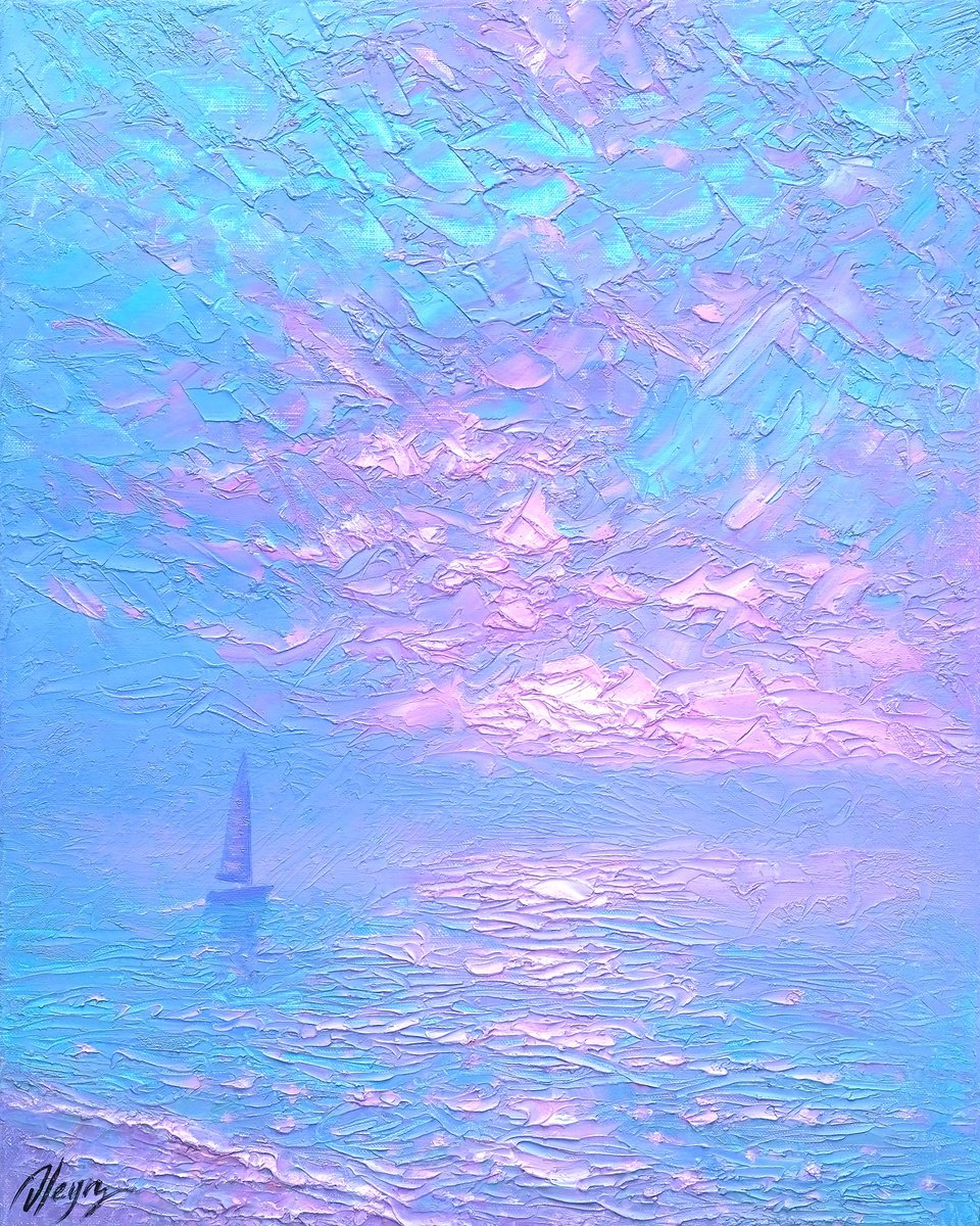 Impressionistic Landscape Oil Painting By Dmitry Oleyn, 16 X 20, Freedom, Original Artwork