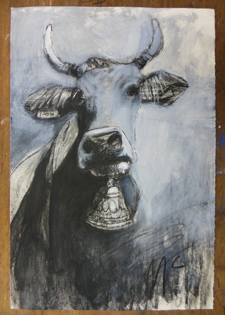 Swiss Cow Drawing II by Ben McInnes