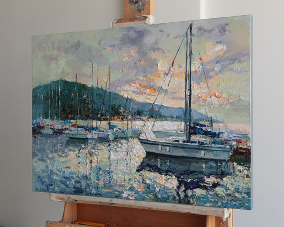 Yachts at Sunset