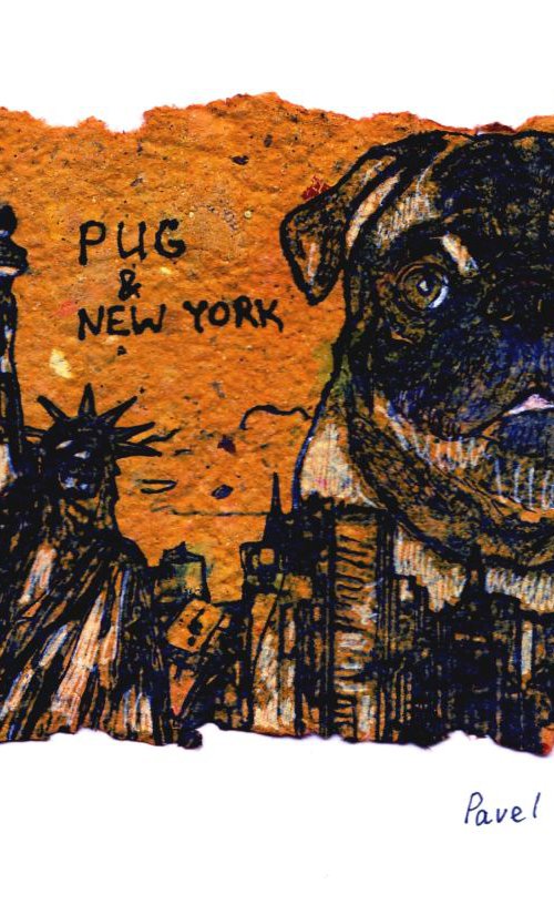Pug and New York by Pavel Kuragin