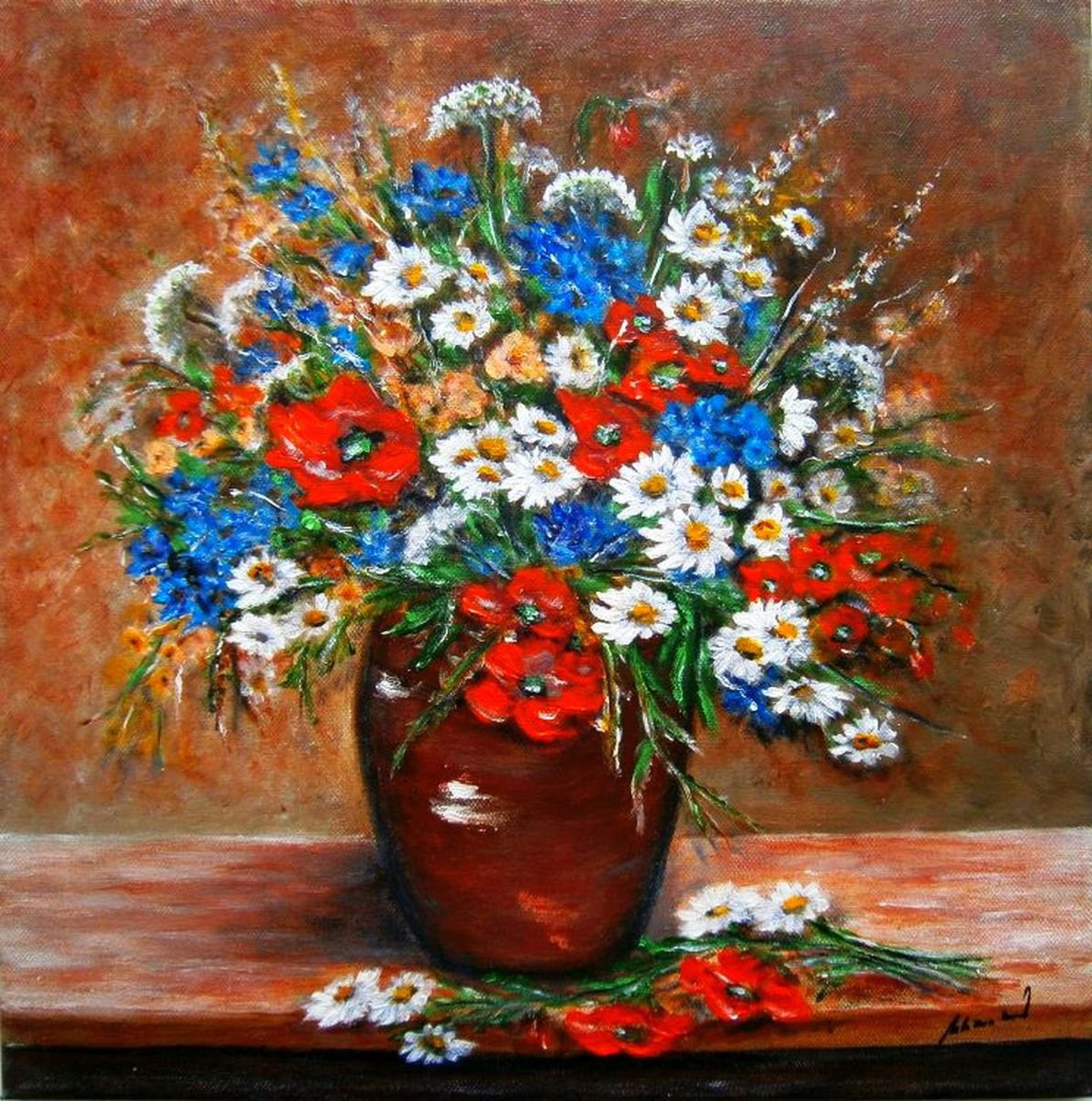 Bouquet of meadow flowers 2.. by Emilia Urbanikova