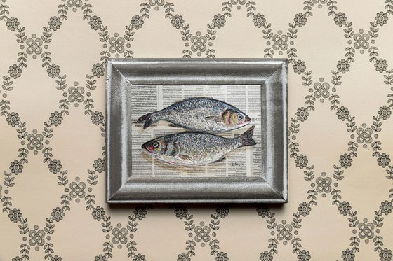 Scaled Fishes on Newspaper