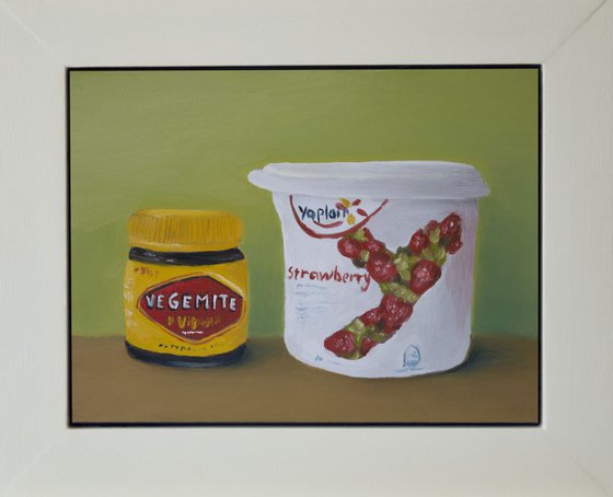 Strawberry Yoplait with Vegemite