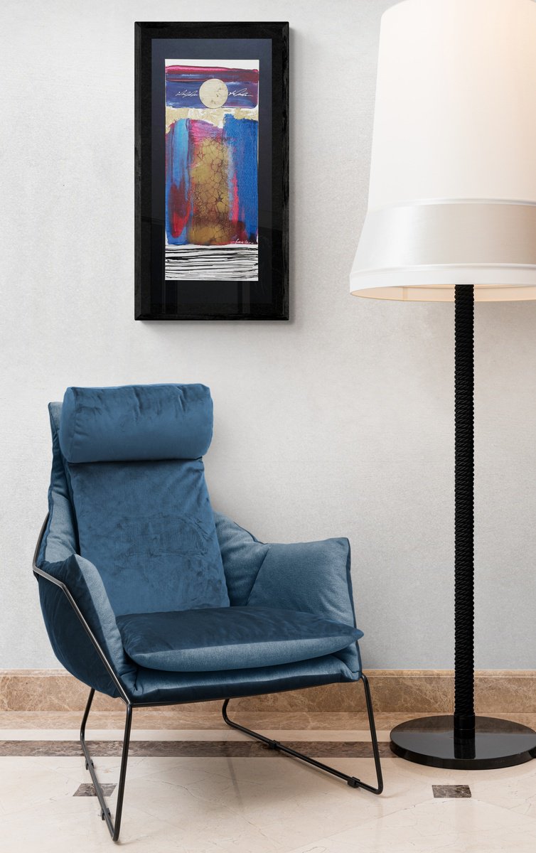 Abstract Acrylic Painting By Ivana Urso, 9 X 20, Sign/Gesture 4, Original Artwork