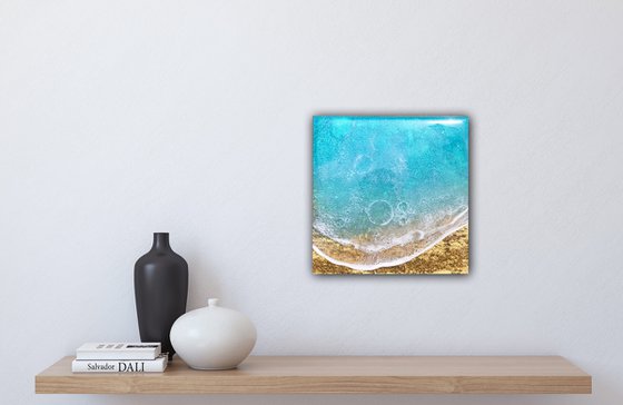 Teal Waves #30 Seascape Painting