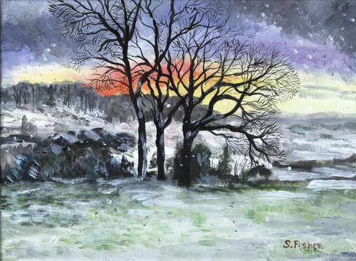 the approaching snow storm by Sandra Fisher