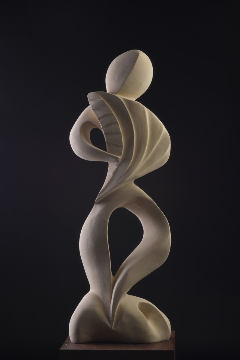 Portrait Stone Sculpture By Andrea Serra, 15 X 41, La Musica Del Vento, Original Artwork