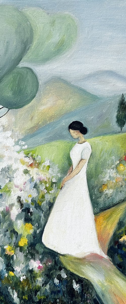 Woman in the Garden by Irina Anis