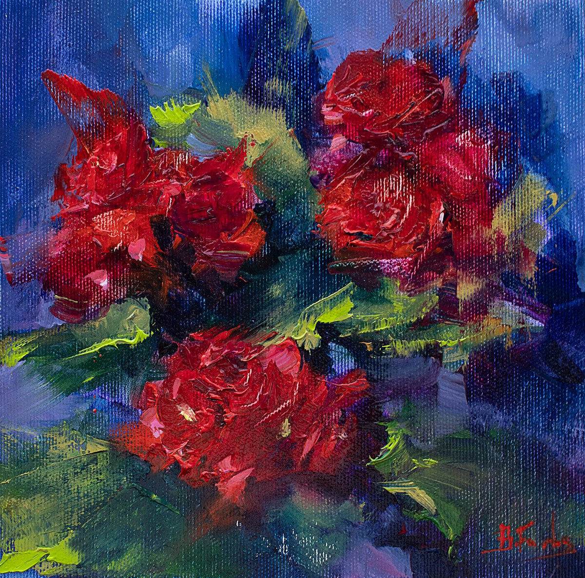 Red Begonia by Bozhena Fuchs