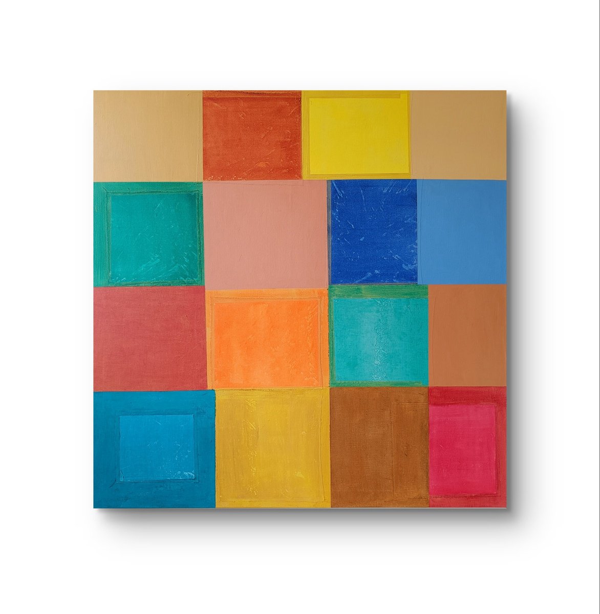 Geometric Painting , Playground By Aleksandra Niemczyk, 59 X 59, Artwork For Sale On Artfinder