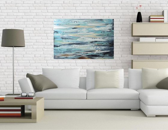 Gray Abstract - Original Acrylic Painting