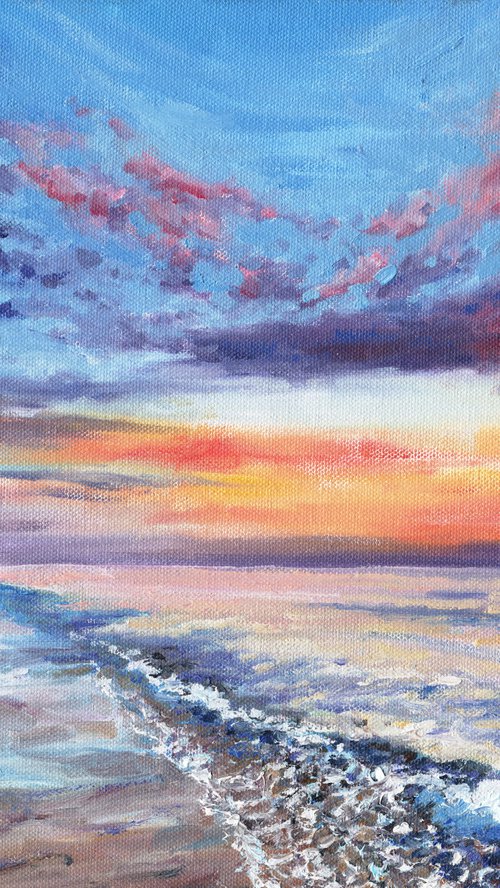 Sunrise at Happisburgh Beach by Zoe Elizabeth Norman