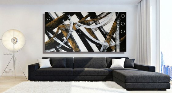 One Moment In Time  - XXL Large, Textured abstract art – Expressions of energy and light. READY TO HANG!