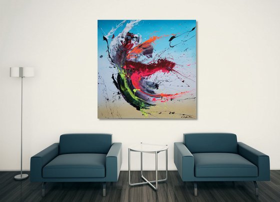 Beauty Punch I (Spirits Of Skies 081022) - 90 x 90 cm - XXL (36 x 36 inches)