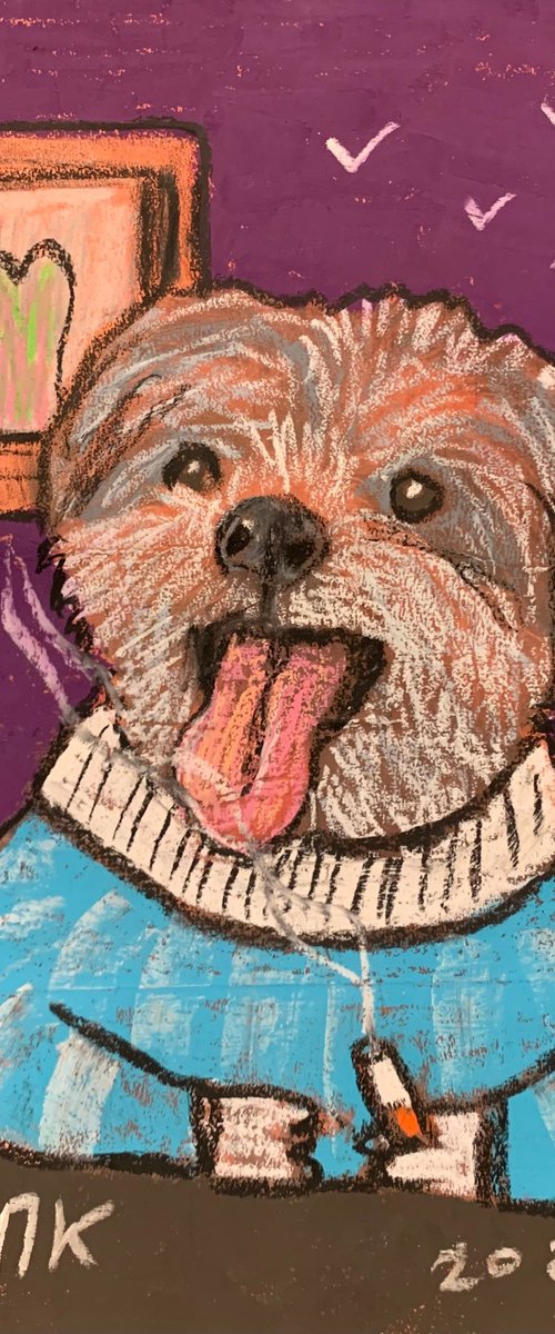 Smoking dog #106 by Pavel Kuragin