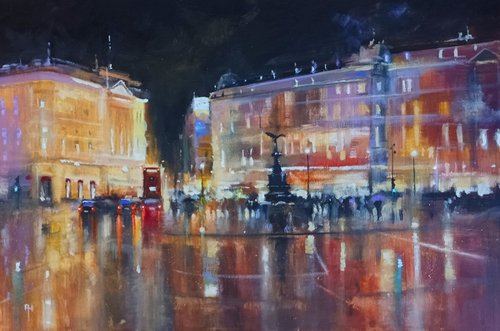 Piccadilly Downpour by Alan Harris