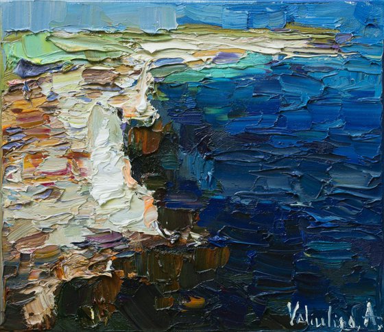 Rocky shore #5 Original oil seascape painting
