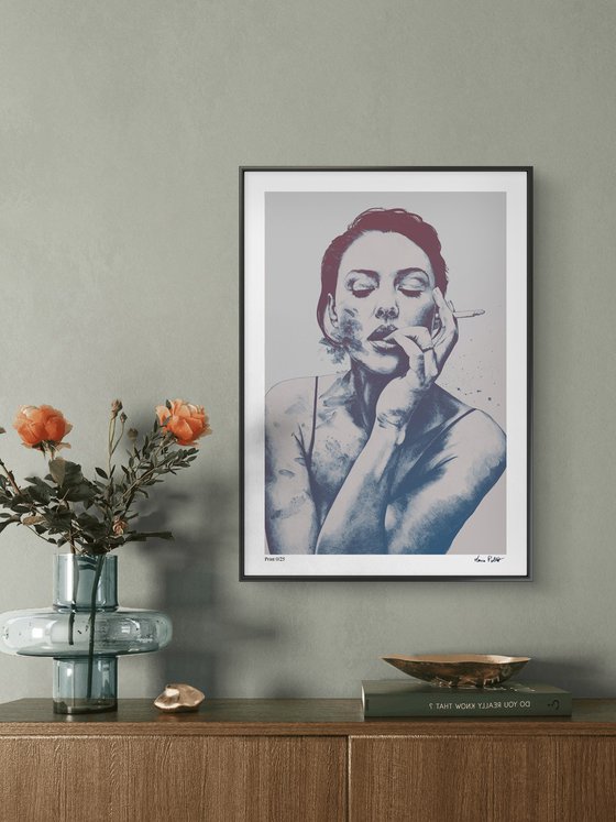 Monica B: blue