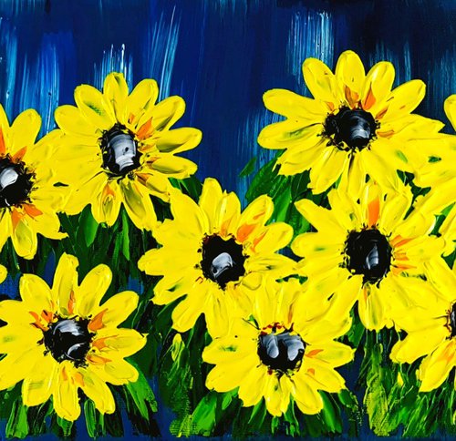 Sunflower 1 60x25cm by Daniel Urbaník