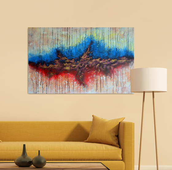 Abstract Elements - Abstract Art On XXL Deep Edge Canvas Ready To Hang