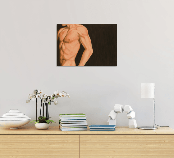 Torso and arm, male nude