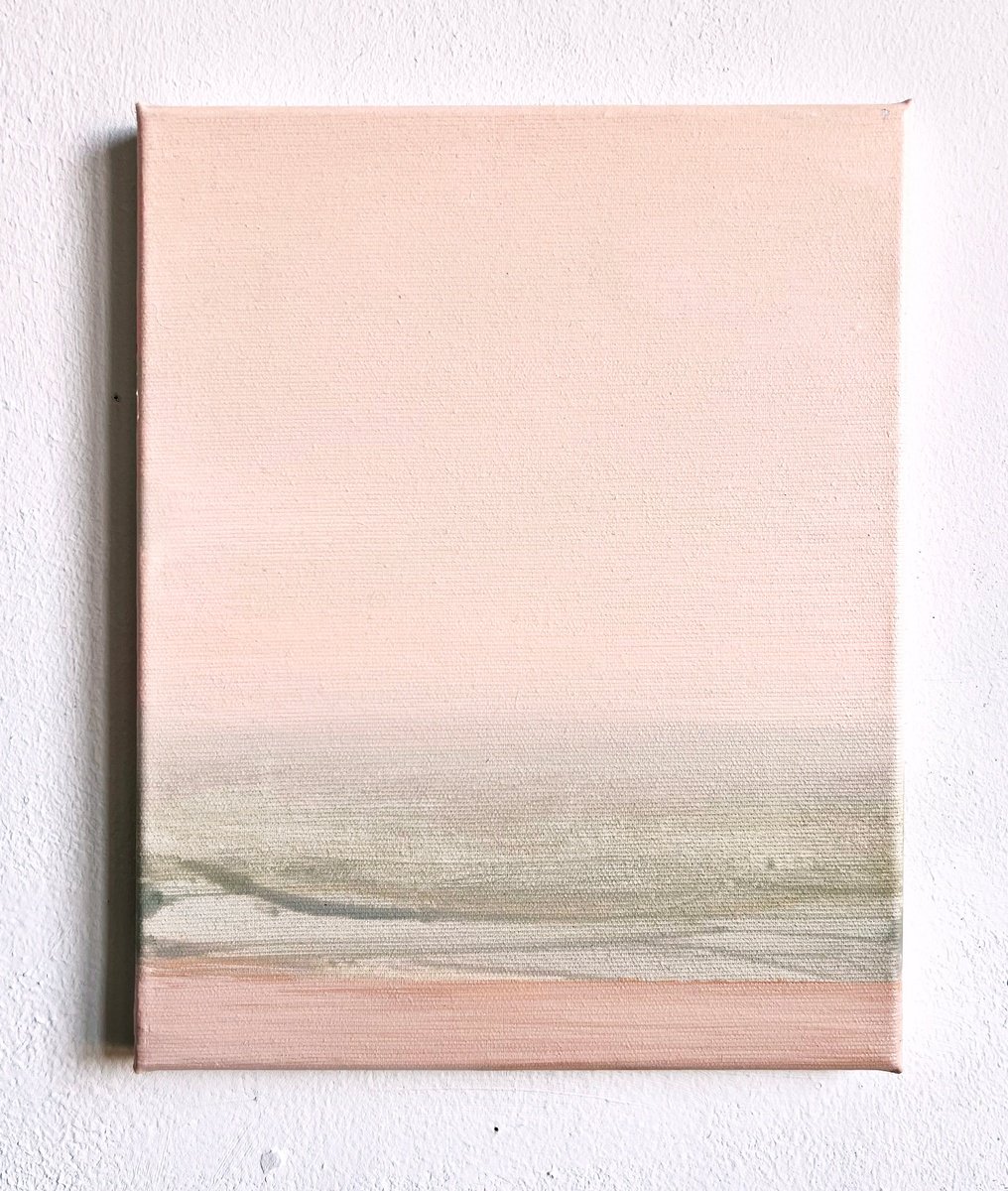 Organic Landscape Acrylic Painting By Katrin Roth, 9 X 12", Area 14, Original Artwork