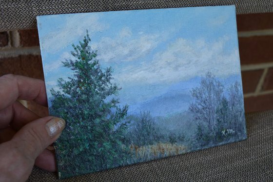 Mountain Vista # 3 5X7 oil (SOLD)