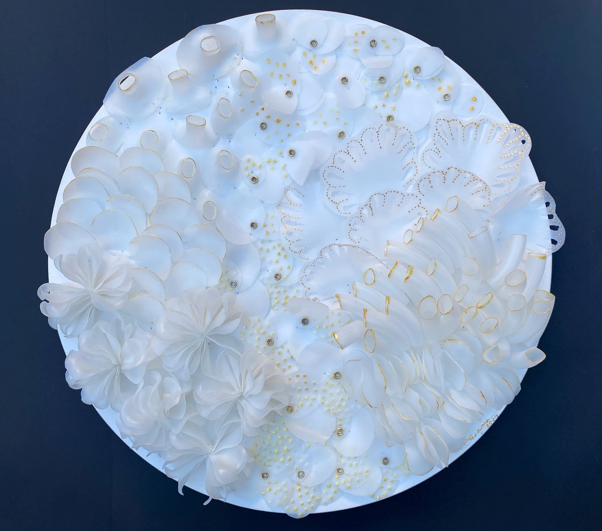 Organic Landscape Relief By Swapna Namboodiri, 20 X 20", Life Down Under- 4, Original Artwork