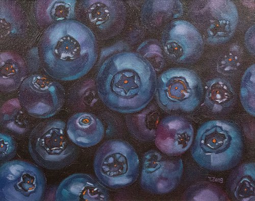 Blueberries close up by Yue Zeng