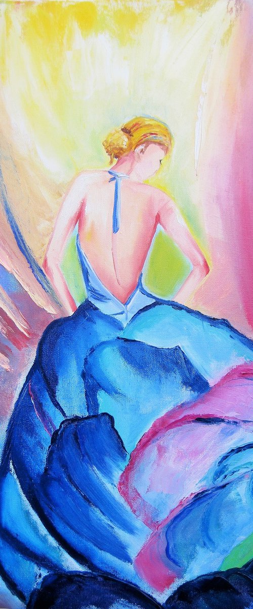 Dancer in Blue Dress by Alexandra Tomorskaya/Caramel Art Gallery