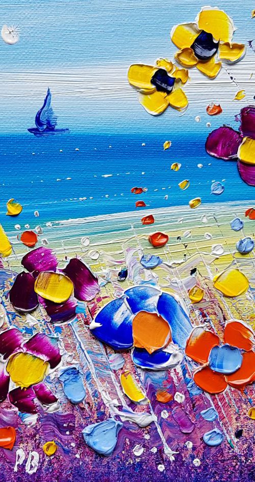 "Bright Beach & Flowers in Love" by Phil Broad