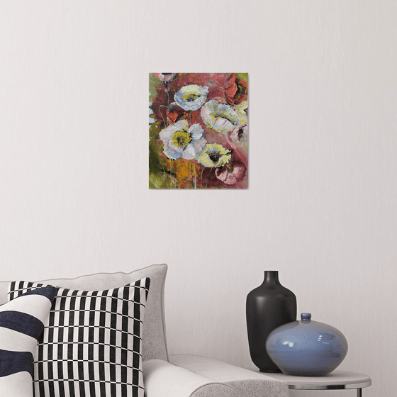 SUNNY POPPIES-original painting on canvas